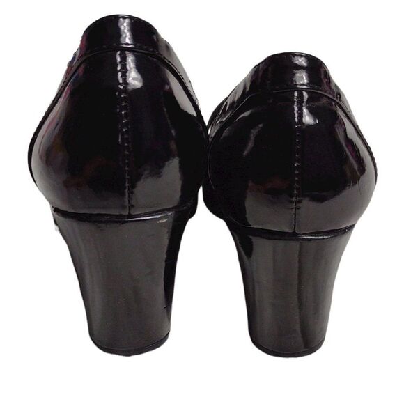 Michael Kors Black Patent Non-Marking Sole Children's Chunky Heels Size 3 Youth - Picture 5 of 9